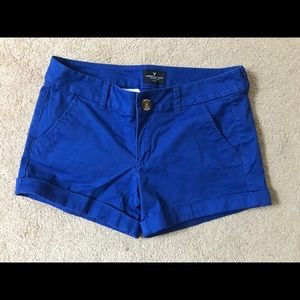 American Eagle Khaki Blue Midi Short